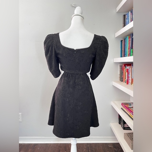 Majorelle Tillie Black mini dress with puffy sleeves and cut outs size small - Picture 7 of 16